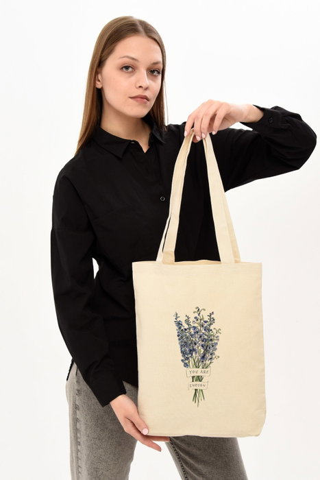 Zoozie Bags 0605 Bolso de Mano de Algodón en Crema, 35 x 40 x 8 cm